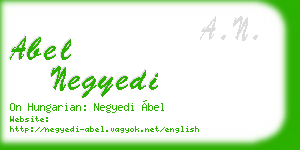 abel negyedi business card